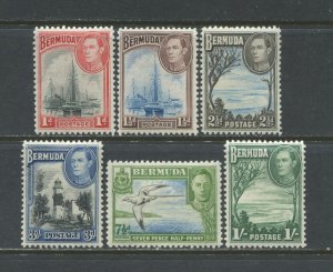 Bermuda KGVI various values to the 1/ mint o.g. hinged