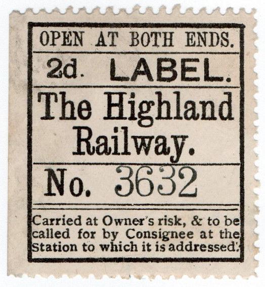 (I.B) The Highland Railway : Newspaper Parcel 2d