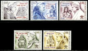 VATICAN Sc#1508-1512 2012 Travels of Pope Benedict Complete Set Mint Hinged