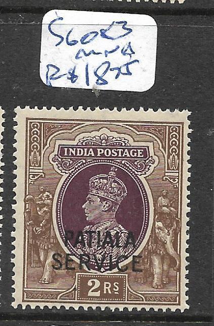 INDIA  PATIALA   (PP2905B)  KGVI  2R  OFFICIAL     SG O83     MNH