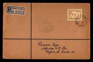 Turks & Caicos Islands 1937 - Registered Mail - F27949