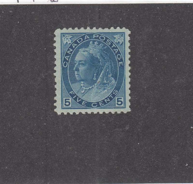 CANADA (KSG844) # 79  VF-MLH  5cts  VICTORIA NUMERAL ISSUE / BLUE CAT VALUE $300