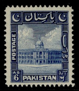 PAKISTAN GVI SG34, 6a blue, NH MINT.