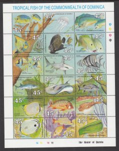 Dominica 1032 Marine Life Souvenir Sheet MNH VF