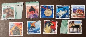 USA USED #3191  1990s Millenniums - 9 dif. *1998* almost sold out - elusive!