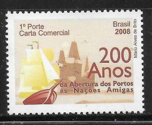 Brazil 2008 Opening of Ports to Friendly nations 200th anniv Sc 3034 MNH A1429