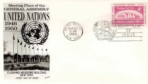 United Nations 1959 FDC Sc 69 General Assembly UN New York Fleetwood Cachet