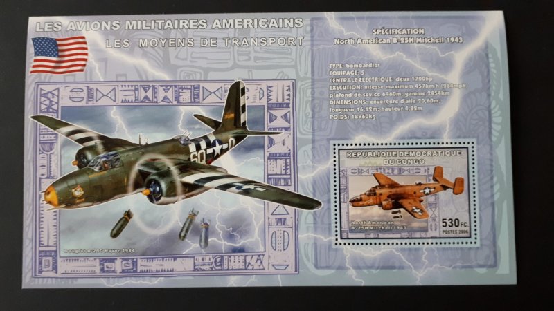 Aviation - Planes - US America - Congo 2006 - sheet + compl. of 6 ss perf ** MNH