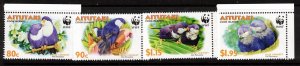 Aitutaki Sc 533-6 MNH SET of 2002 - Birds - WWF