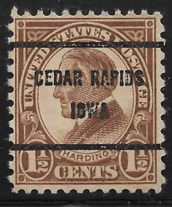 US Bureau Precancels: IA: Cedar Rapids; #633-61; 1½¢ 1926-31; PSS CV $1.50