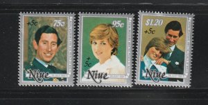 Niue B52-B54 Set MNH Surcharges (B)