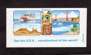 UC53 USA, unused aerogramme folded