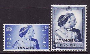 Great Britain Tangier-Sc#525-6- id7-unused hinged KGVI set-Silver Wedding-1948-