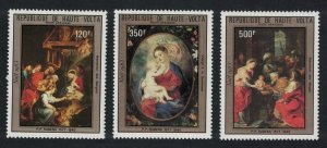 Upper Volta Paintings Christmas 3v 1983 MNH SG#692-694