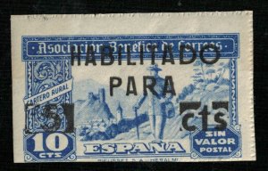 Habilitado, Para, overprinted 5/10 cts, Spain (3395-T)