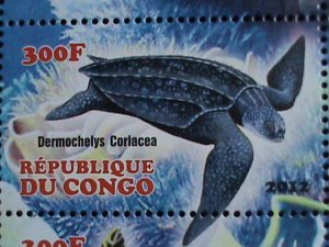 ​CONGO STAMP-2012- WORLD FAMOUS LOVELY TURTLES -MNH S/S SHEET VERY FINE