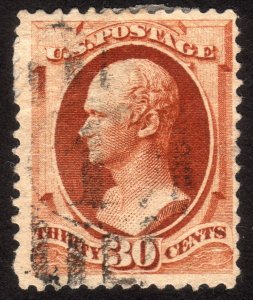 1888, US 30c, Hamilton, Used, Sc 217