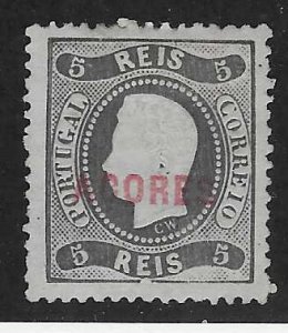 Azores #7  5r black  (MH) CV $75.00