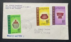 (309) PHILIPPINES 1973 : COVER FROM BAGUIO CITY TO EKEREN 2 (BELGIUM)