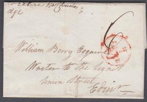 GB SCOTLAND 1811 folded entire to Edinburgh - scarce AUCHTER / MUCHTY......54042