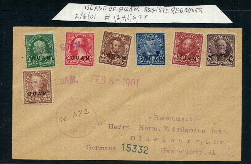 Guam Scott #(1, 2, 4, 5, 6, 7, 8) On Cover RARE! (GARY 12/9/20) GP 