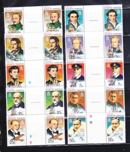 British Antarctic Territory 46-58 Gutter Pairs MNH Explorers (A)