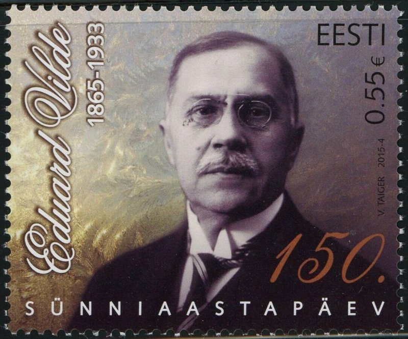 Estonia #780 Eduard Vilde Writer 0.55€ Postage Stamp 2015 Europe Eesti MLH