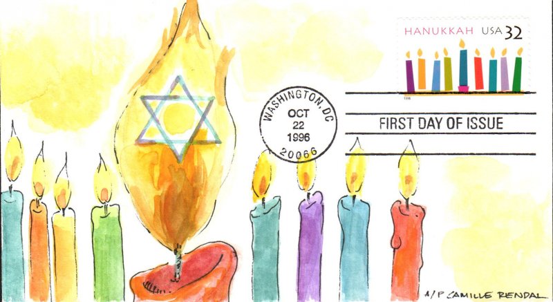 #3118 Hanukkah Rendal FDC
