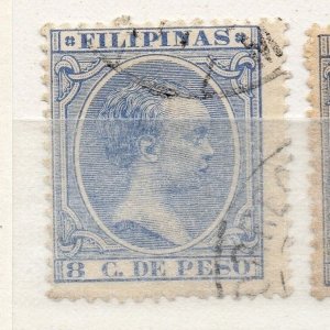 Philippines 1890s Classic Baby King Issue Used Value 8c. 182692