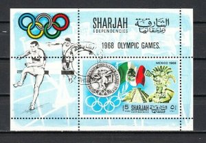 Sharjah, Mi cat. 502, BL41 A. Summer Olympics s/sheet.  Canceled. ^