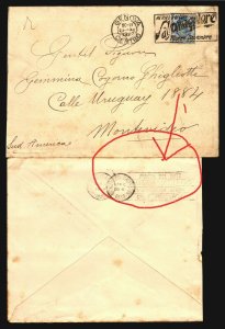 1929 & 1930 Uruguay 2 slogan cancel postmarks Railway train route innauguration