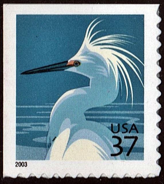 SC#3830D 37¢ Snowy Egret Booklet Single (2004) SA