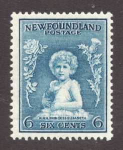 1932 Newfoundland Sc# 192 - 6¢ H.R.H. Princess Elizabeth  MH Cv$10