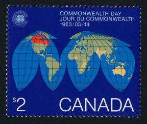 Canada 977 MNH Map, Commonwealth Day