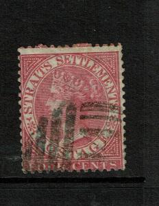 Straits Settlements SG# 12a, Used, Hinge Remnant - S7470