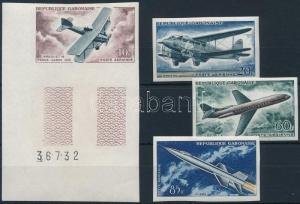 Gabon stamp Aviation imperforated set MNH,Imp. 1962 Mi 175-178 WS242733