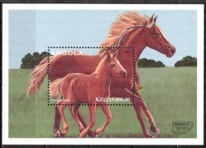 Angola 1997 Horses Mi. Bl.34 S/S MNH