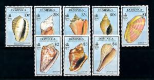 [99645] Dominica 1990 Marine Life Sea shells  MNH