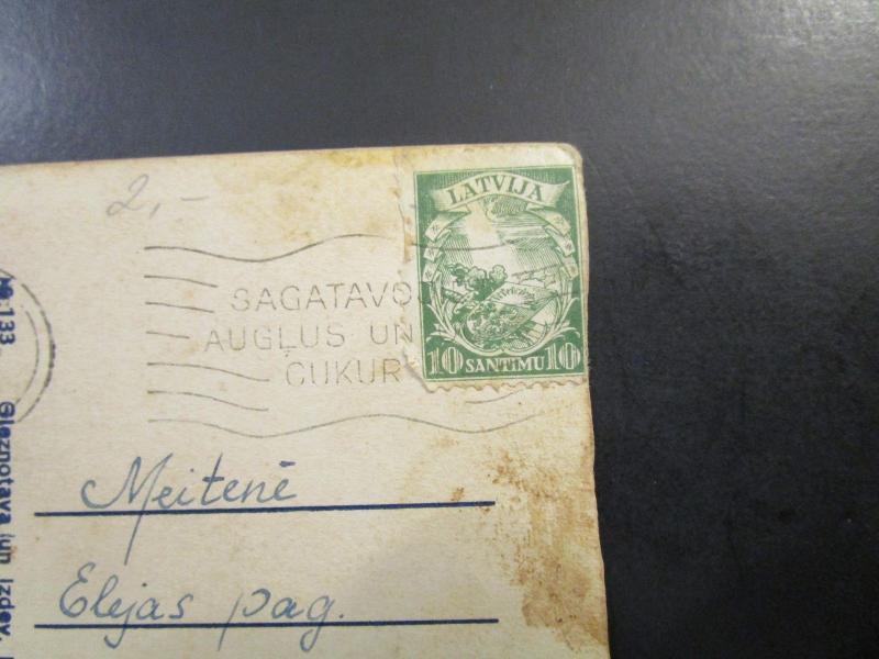 Latvia 1938 Riga Harvest Slogan Cancel, light corner crease - Z5500