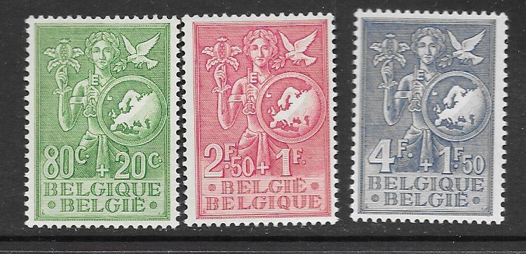 Belgium B544-6 VLH cpl. set, vf 2020 CV $67.50