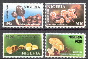 Nigeria Sc# 676-679 MNH 1996 Mushrooms