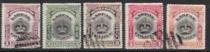 Labuan in British commonwealth #99A-102.  Five used stamps