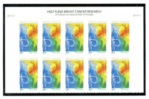 US  B5 Breast Cancer Research 65c-Semipostal Header Plt Blk of 10- MNH- B111111