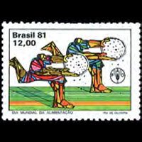 BRAZIL 1981 - Scott# 1766 World Food Day Set of 1 NH