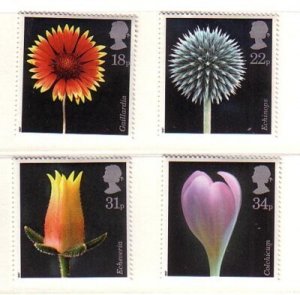 Great Britain Sc 1168-71 1987 Flora Photographs stamp set mint NH