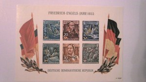 GERMANY DDR SCOTT# 144a IMPERF SOUV SHEET MNH SCV $100.00