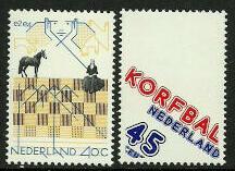 Netherlands #578-9 MNH Set, Chess, Korfball