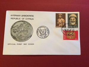 Cyprus First Day Cover Artifacts  1976 Stamp Cover R43011