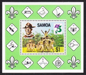 Samoa 578a Boy Scouts Souvenir Sheet MNH VF