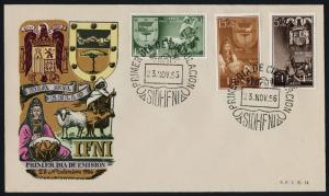 Ifni 80, B27-8 on FDC - Crest, Animals, Woman with Drum